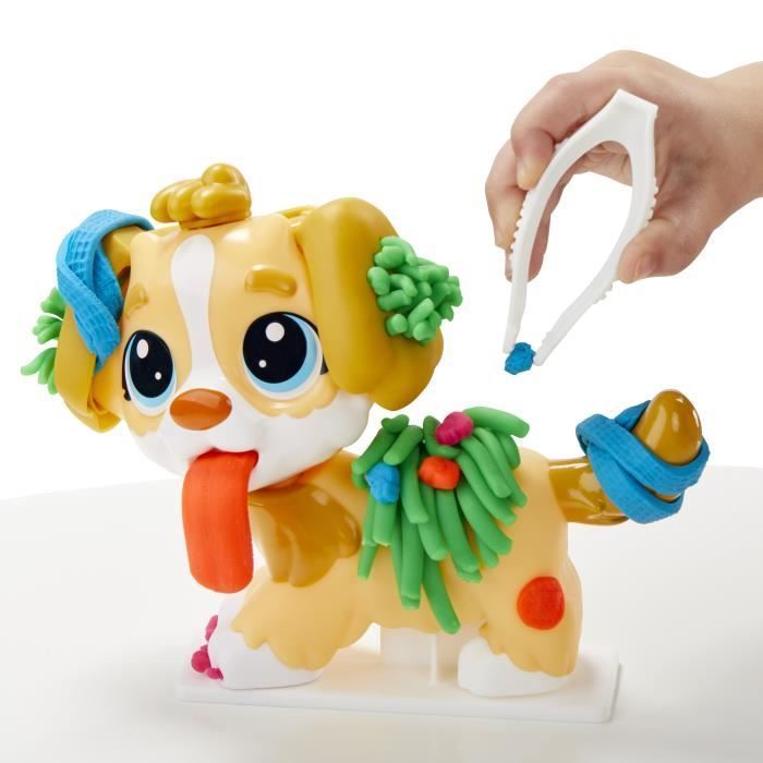 Clinica veterinaria Play-Doh con cane, con 5 vasetti di pasta modellabile e 10 strumenti, giocattolo per il doposcuola, La collana Classici