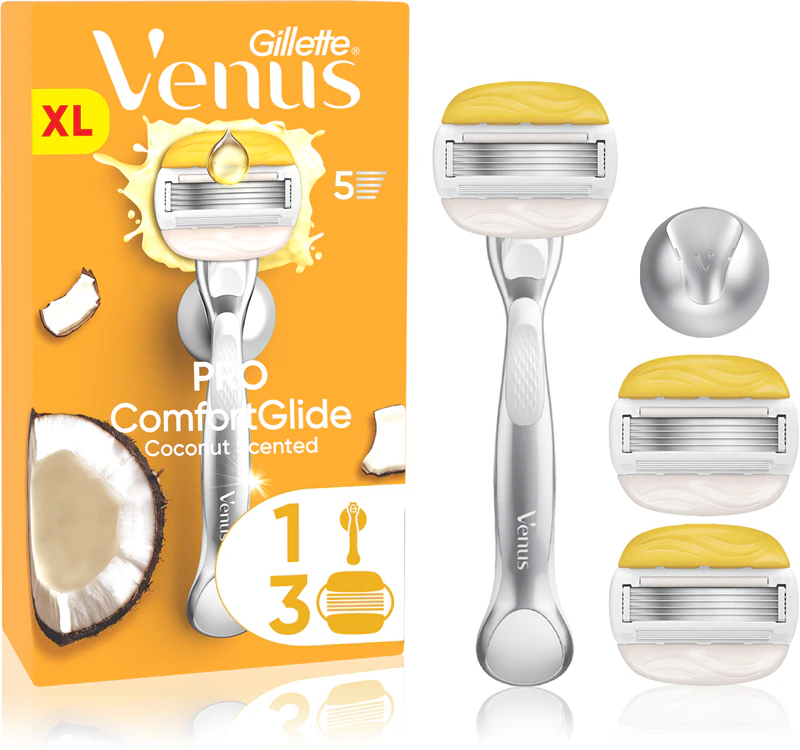 Gillette Venus PRO ComfortGlide Coconut Damenrasierer mit Duschhalterung