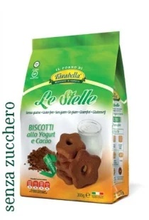 FARABELLA Le Stelle Biscoitos Iogurte Cacau Sem Açúcar 300g
