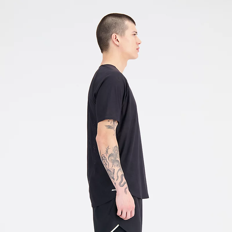 Q Speed Jacquard Herren Kurzarm-T-Shirt - SCHWARZ