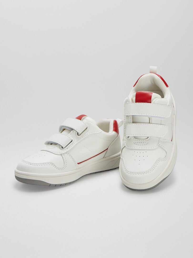 Tênis de cano baixo tricolor - BRANCO