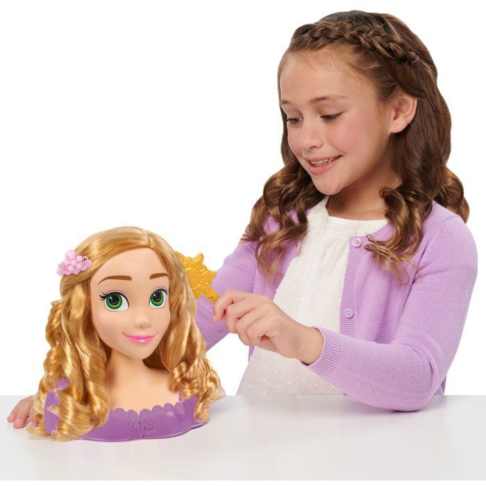 Cabeça de Penteado - Princesa da Disney - Rapunzel - 6 Acessórios - Idade 3+