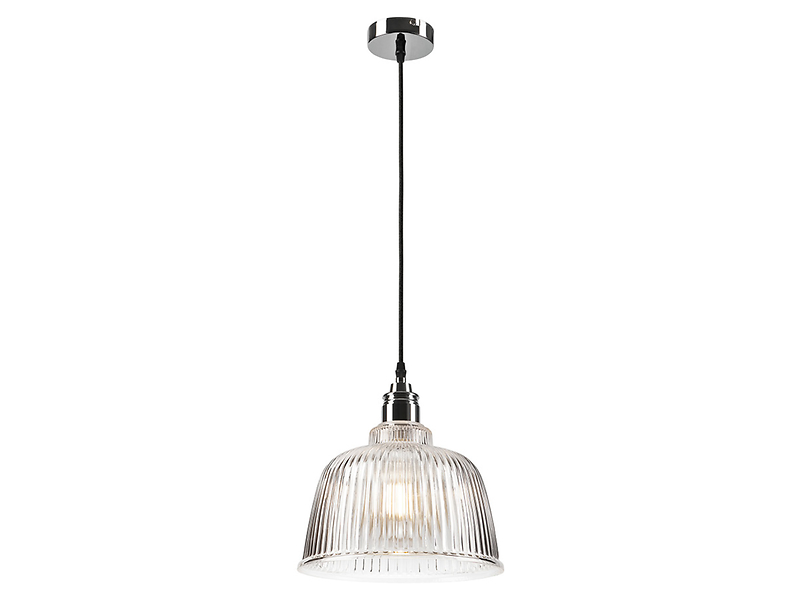 Lampa wisząca Asta szklana srebrna