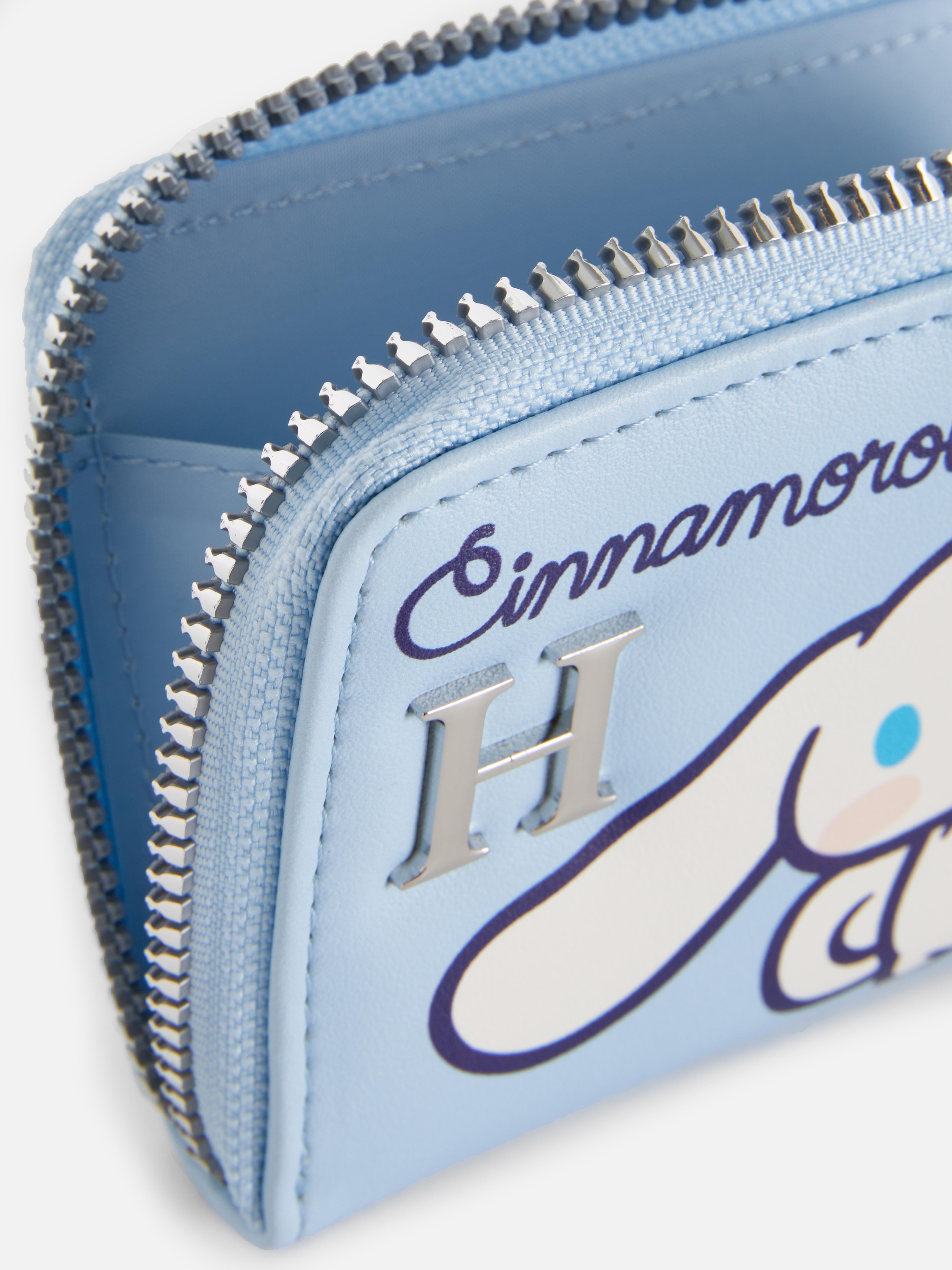 Geldbörse mit Hello-Kitty-Motiv (Cinnamoroll) – Eine niedliche Geldbörse mit Reißverschluss und Cinnamoroll-Design.