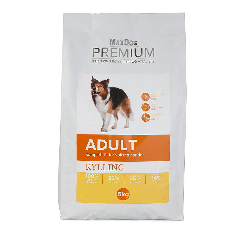 MaxDog Premium Kylling, Voksen 5 kg Premium MaxDog