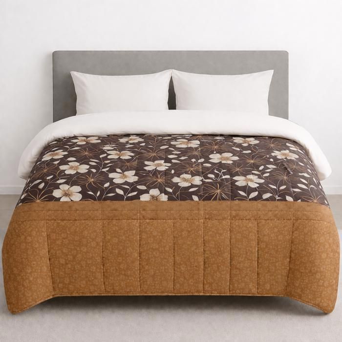 Couette légère Bouquet / Non tissé blanc - 1 ou 2 personnes 200 x 200 - MORTREUX
