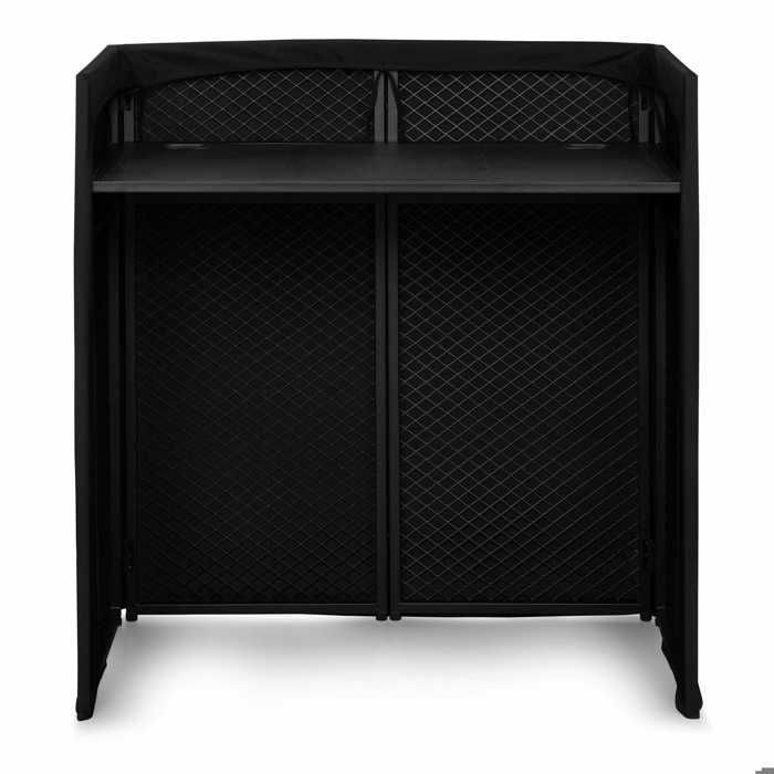 Vonyx DBC105 - Folding DJ Table Lectern with Carrying Case & Lycra Covers – Max Load 25 kg - Black