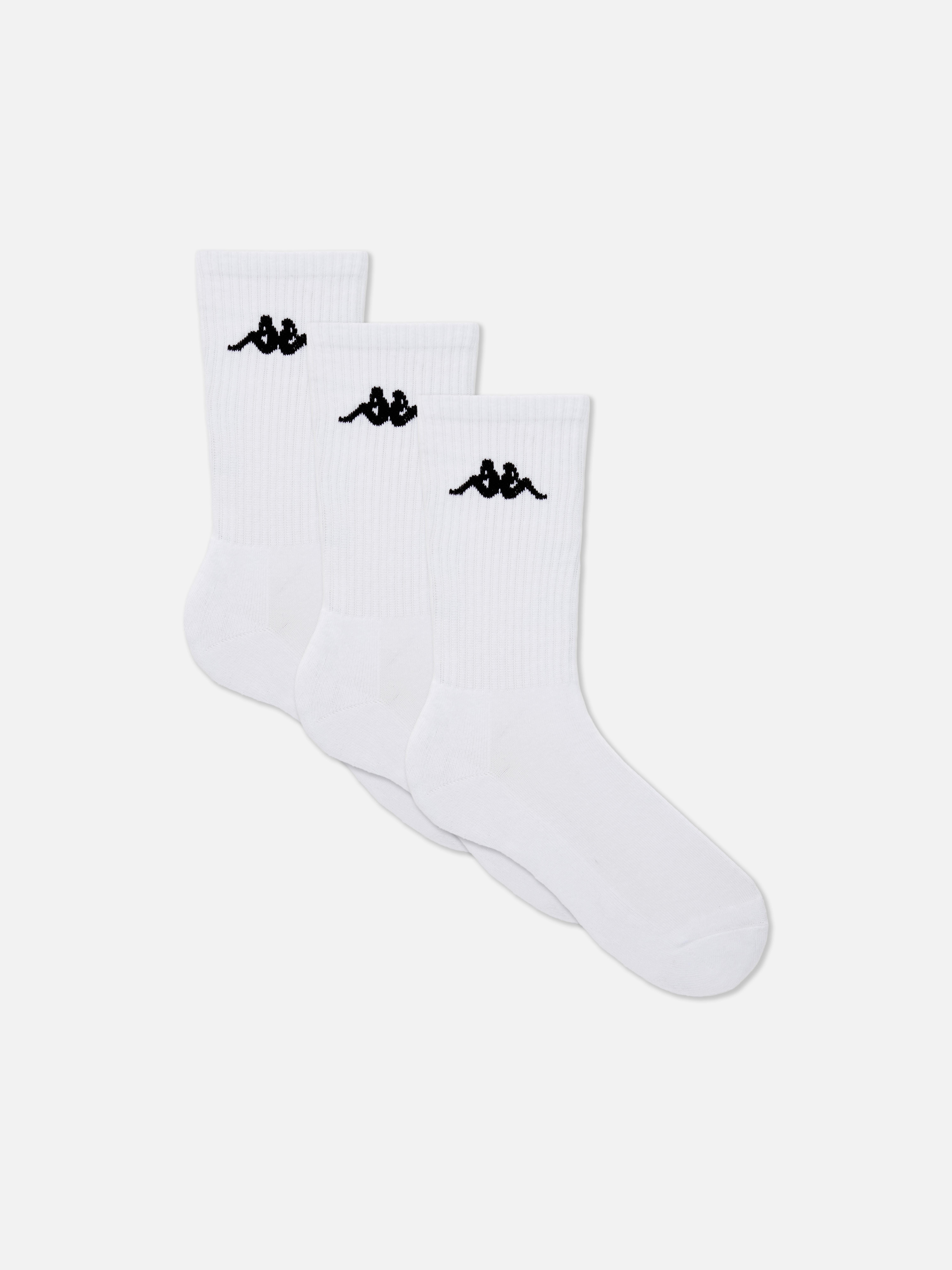 Șosete până la jumătatea gambei Kappa x Primark, 3 perechi Trei perechi de șosete Kappa cu manșete cu nervuri și logo-ul emblematic Omini