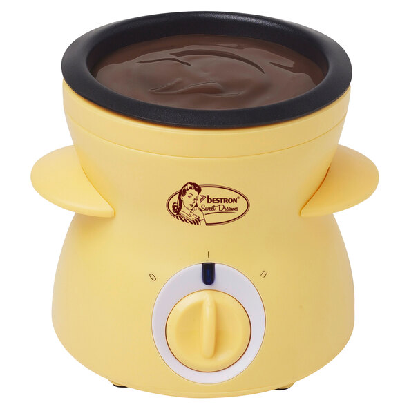 Mini chocolate fondue, yellow