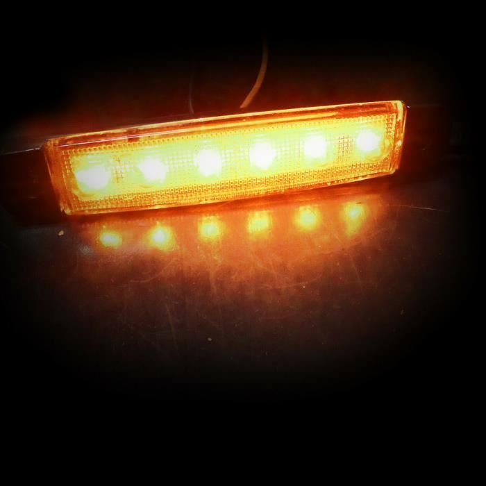 20 luces de posición laterales naranjas de 24 V para camión, remolque, camión volquete, semirremolque, caravana, autocaravana o caravana.