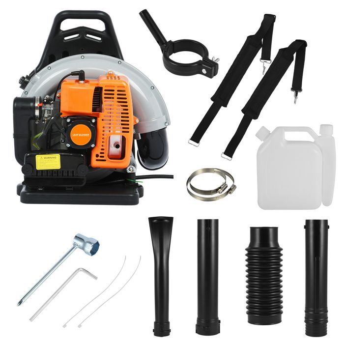 Soplador de hojas de gasolina tipo mochila - Aspiradoras de hojas - dos tiempos refrigerado por aire - EB650 - 6800 rpm - 63 cc - NARANJA