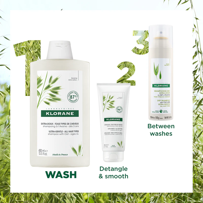Klorane Havermout milde shampoo voor alle haartypes