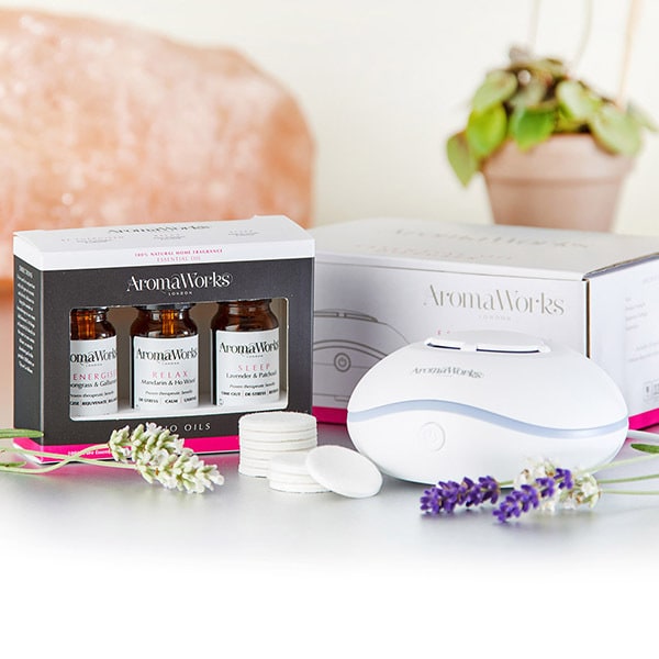 Set de tres aceites esenciales AromaWorks de 10 ml