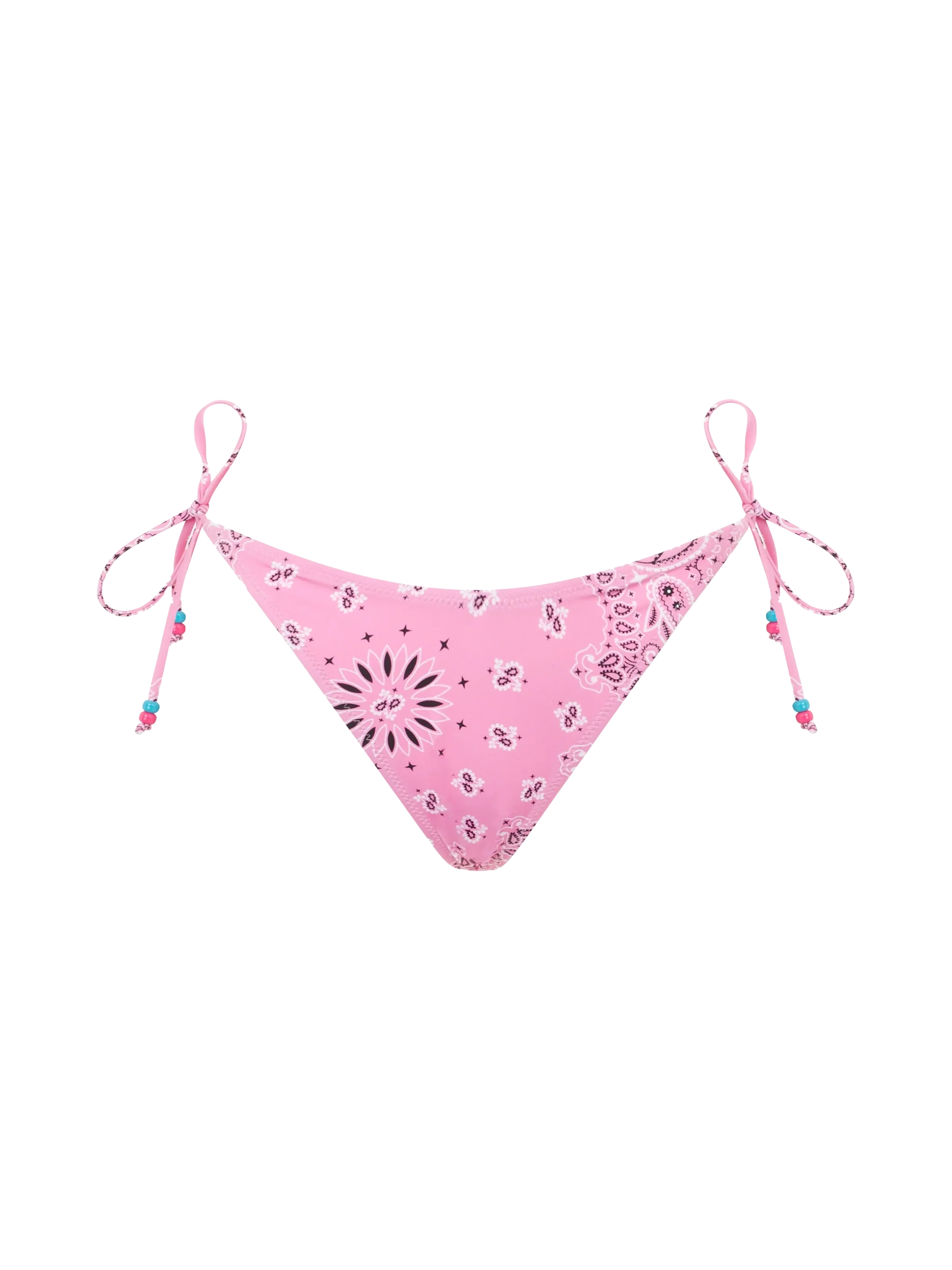 Dameszwembroekje met hoge taille en bandana-print
