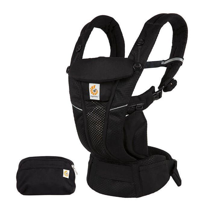 Ergobaby Omni Breeze Babytrage – SoftFlex Mesh: Onyx Schwarz