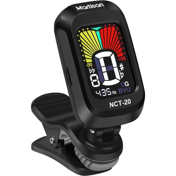 Chromatic tuner: clip-on, guitar/bass/violin/ukulele