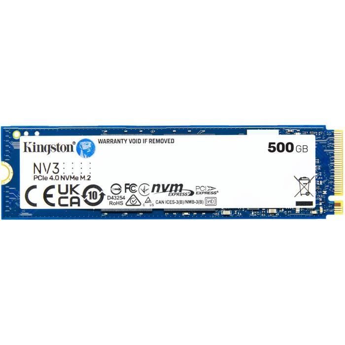 KINGSTON - NV3 - SSD interno - 500 GB - PCIe 4.0 NVMe M.2 2280