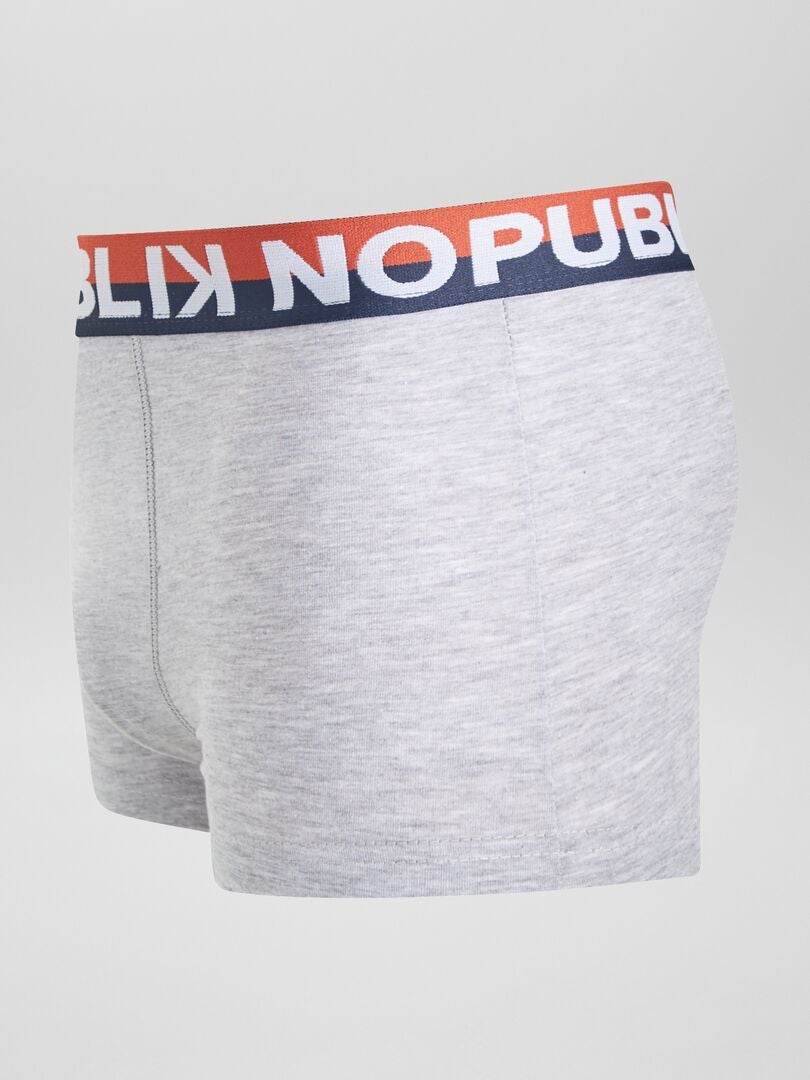 Conjunto de 3 calzoncillos bóxer 'No Publik' - AZUL
