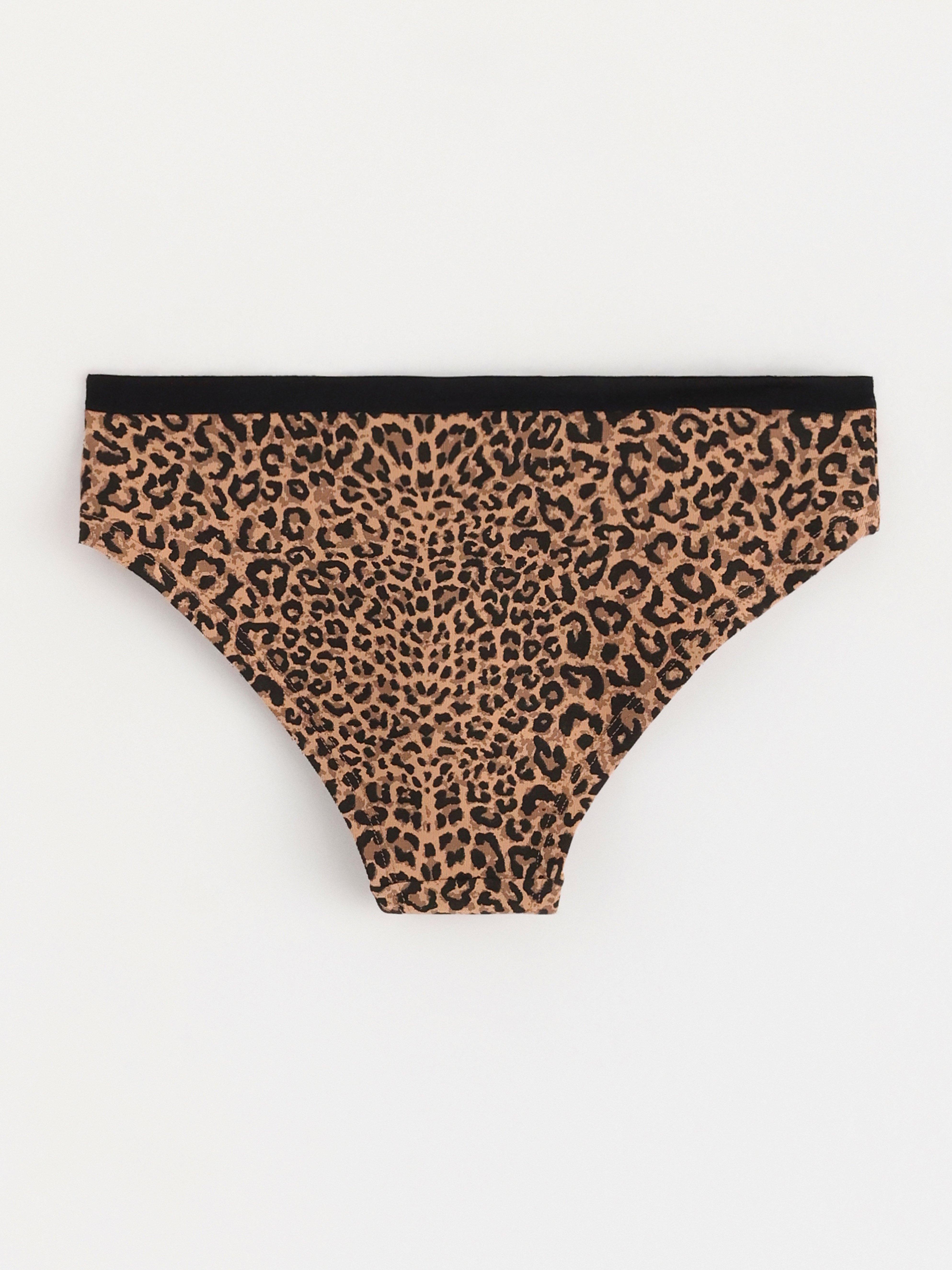 Bikinitruse med lav midje Mørk beige