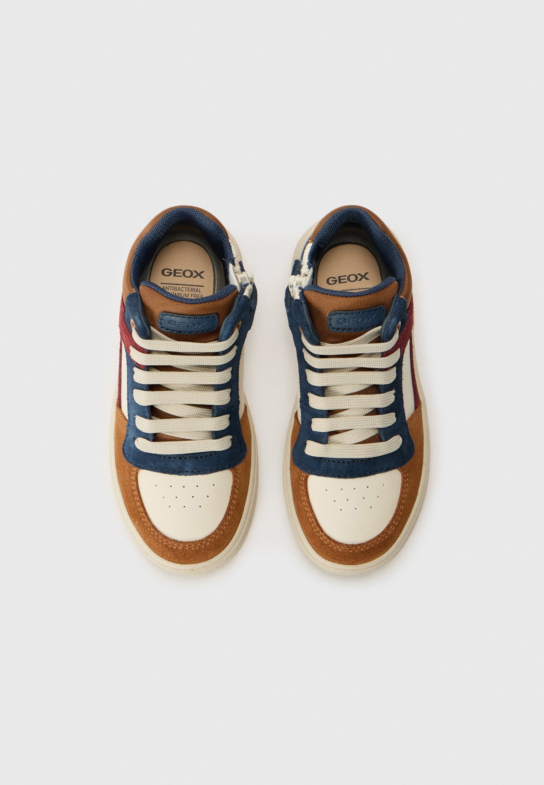 Geox THELEVEN BOY - Baskets - ivoire/marron