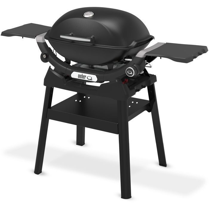 Barbacoa de gas Weber Q2200N con soporte - 4,11 kW - 1 quemador - Hierro fundido esmaltado - Encendido piezoeléctrico - Negra