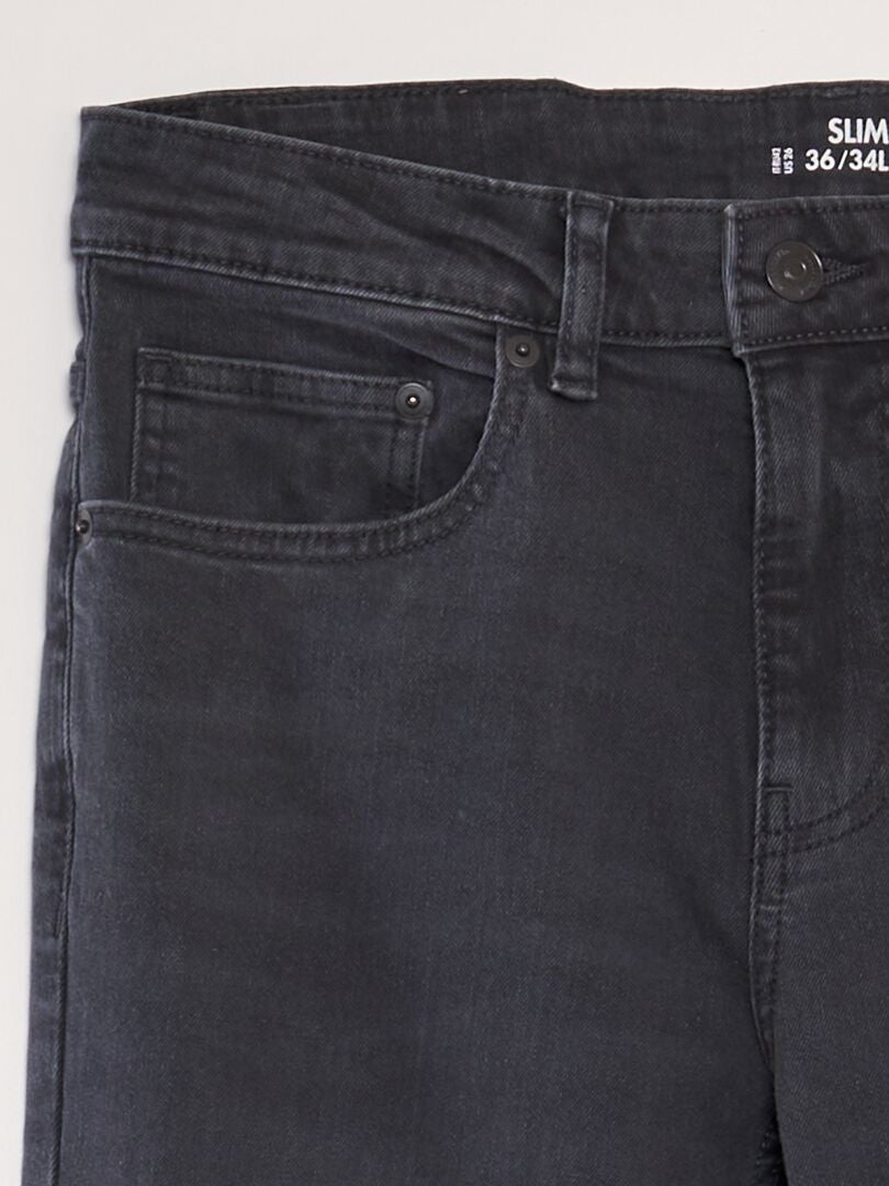 Slim fit jeans met 5 zakken - Maat L34 - Grijs