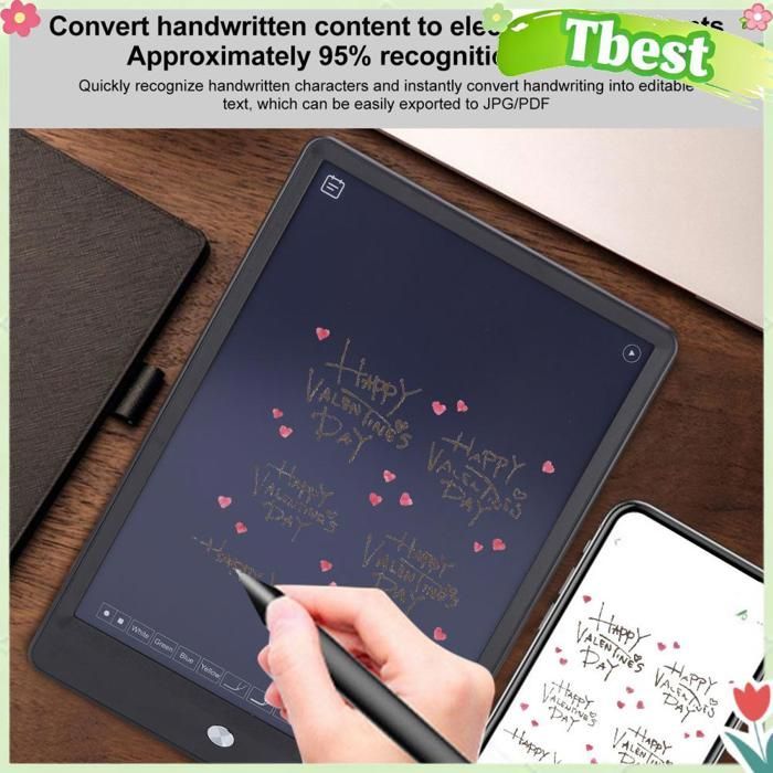 Tbest Smart Drawing Tablet, Electronic Writing Board with Pen, Bed Linen