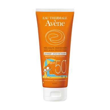 Avène Sun Care Lotion lapsille SPF50 -aurinkovoide kasvoille ja vartalolle, 100 ml