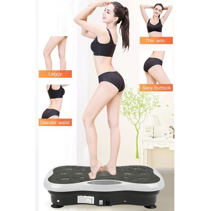Plataforma vibratoria LCD - WILLONIN - Entrenamiento físico - Compacta con bandas de resistencia - Bluetooth