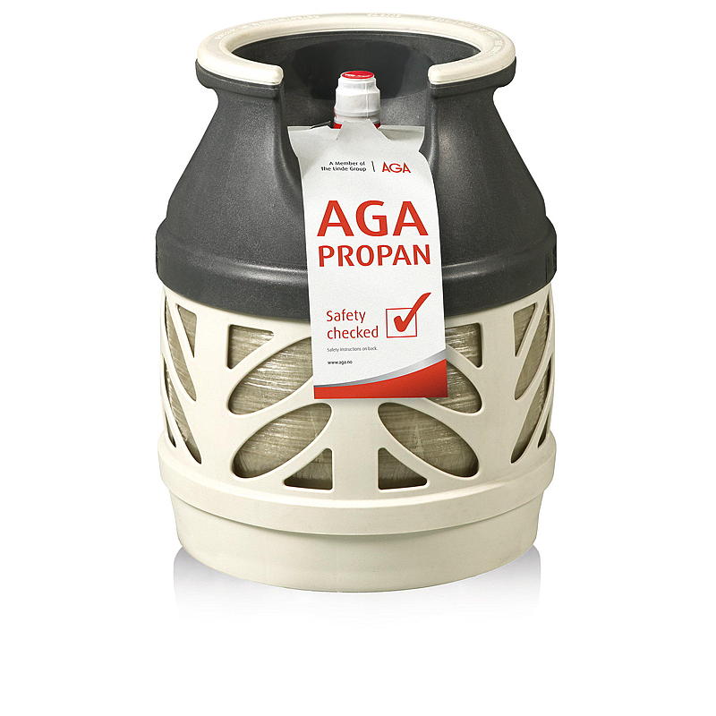 Propan 5 kg Komposit, udskiftning, Aga