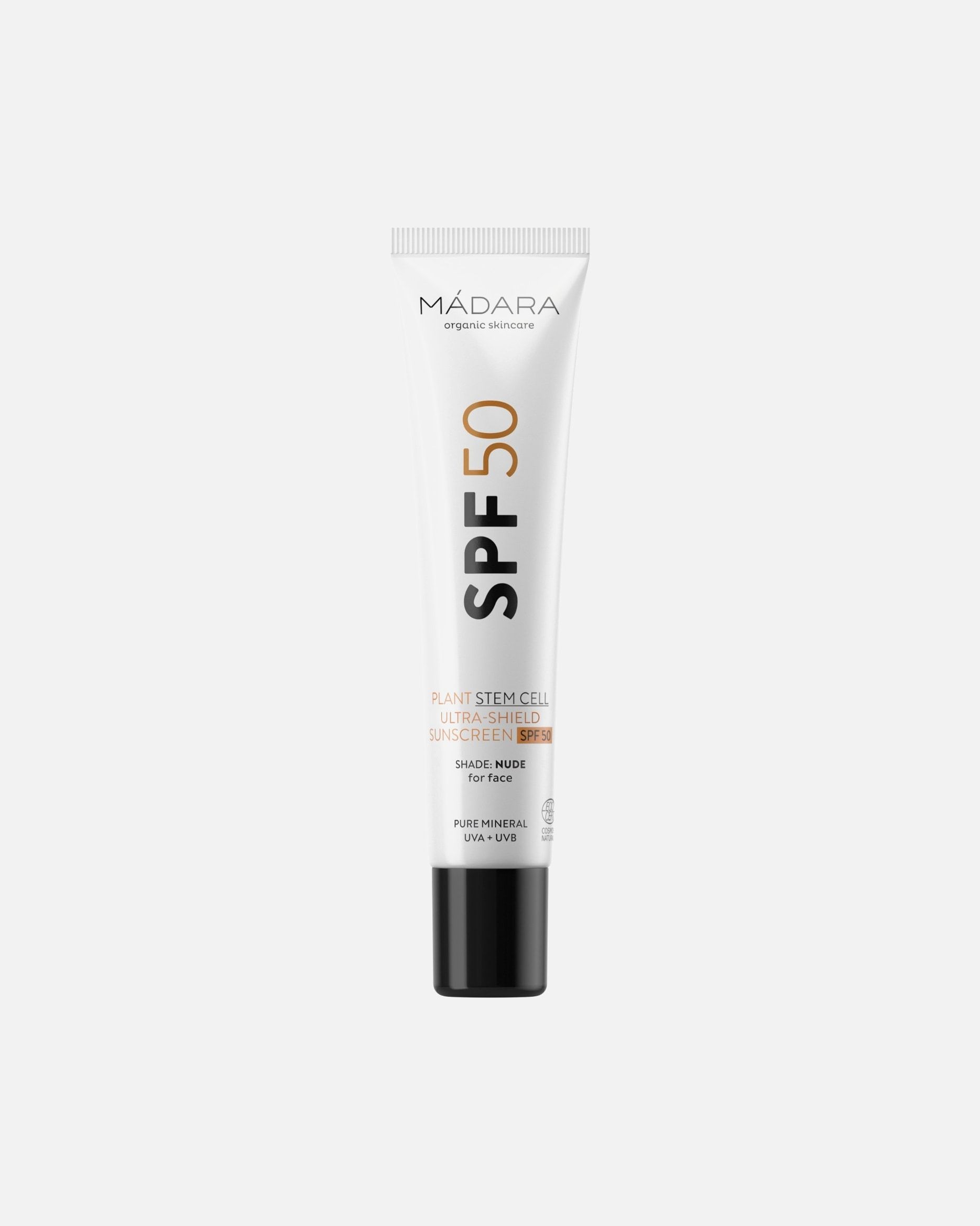 MÁDARA Sonnenschutz mit Pflanzenstammzellen, Ultra-Shield Sonnenschutz LSF 50 - 40 ml