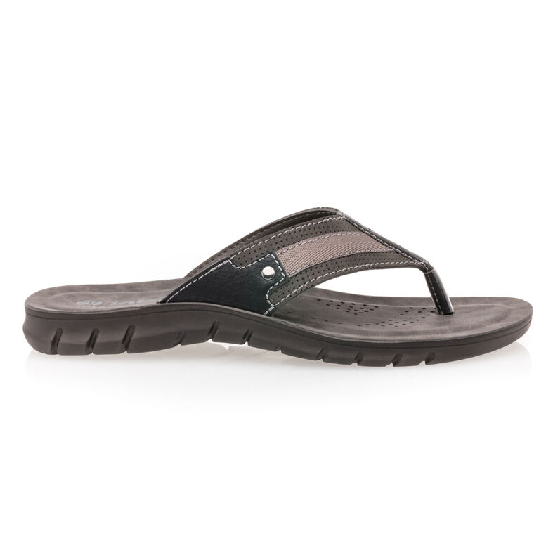 Férfi fekete flip-flop papucsok / tanga szandálok