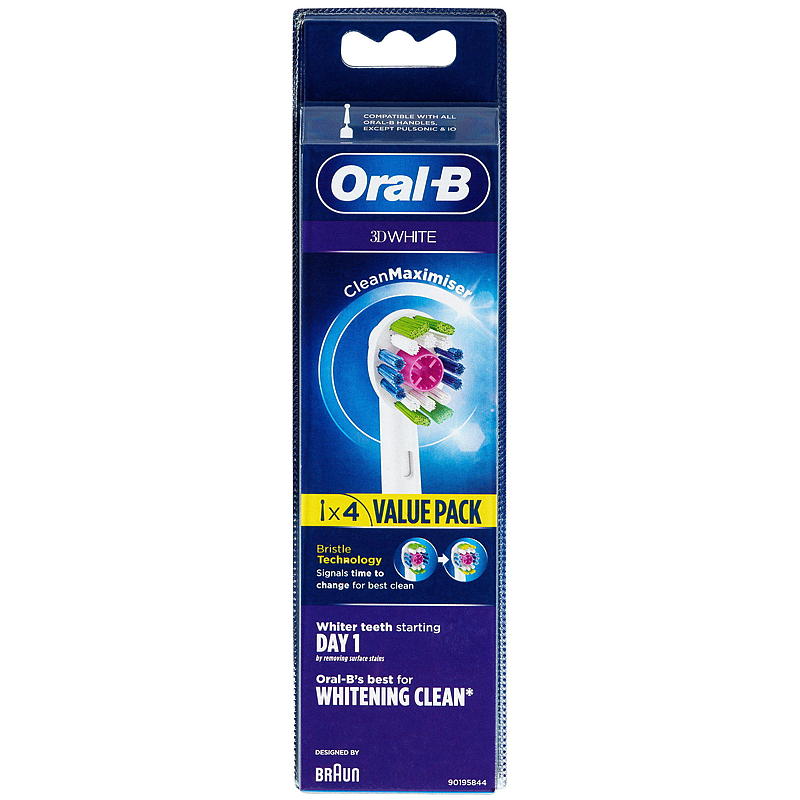 Cabezales de cepillo Oral-B, paquete de 4, blancos