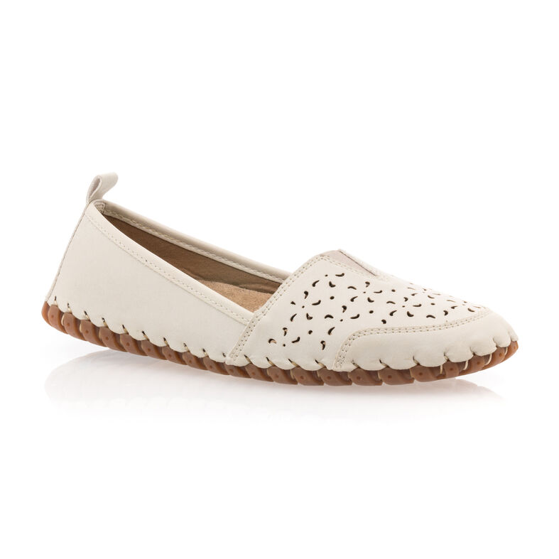 Weiße Damen-Loafer/Bootsschuhe