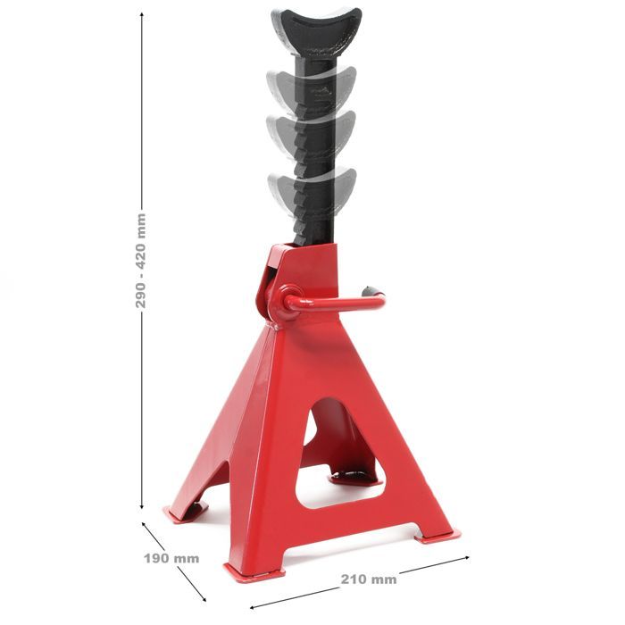 Soportes elevadores de altura regulable, tamaño kit, capacidad de carga de 3000 kg cada uno.