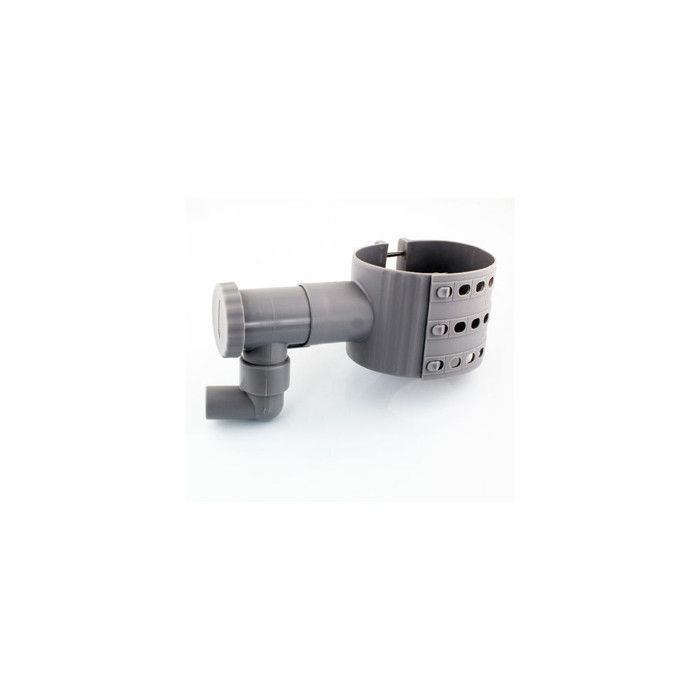 Colector de agua de lluvia gris para canalones de 75 a 100 mm - jardiboutique