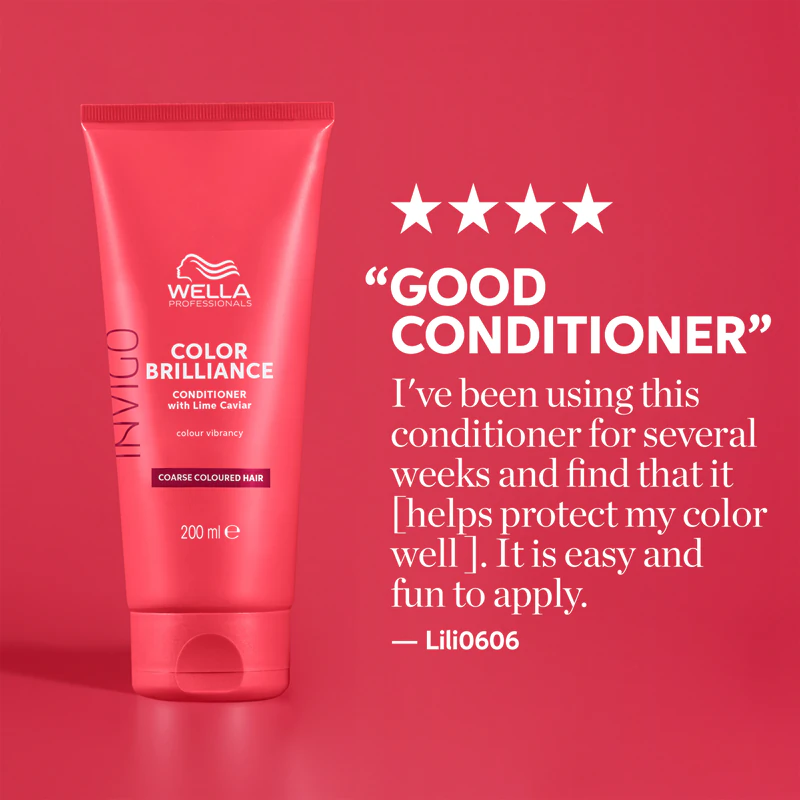 Condicionador Wella Professionals Invigo Color Brilliance para cabelos grossos, ásperos ou cacheados com coloração.