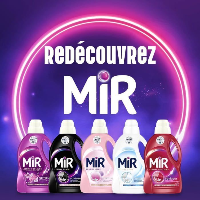Mir - Pack of 2 liquid laundry detergents - Color