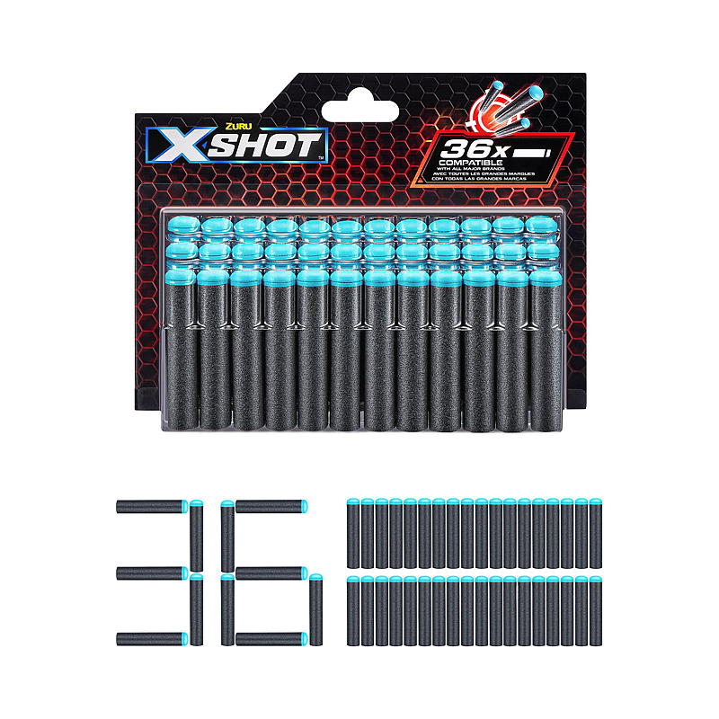 Freccette X-Shot confezione da 36, X-shot