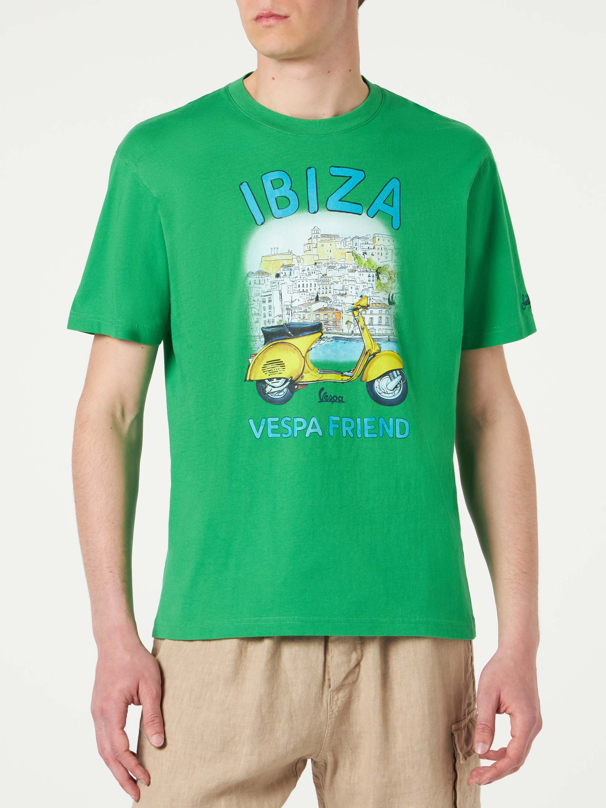 Ibiza Vespa Print Katoenen Heren T-shirt | SPECIALE EDITIE V