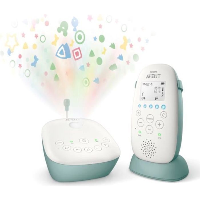 PHILIPS AVENT SCD731/26 - Baby monitor connesso - Connessione sicura e privata - Modalità notturna - Proiettore di stelle
