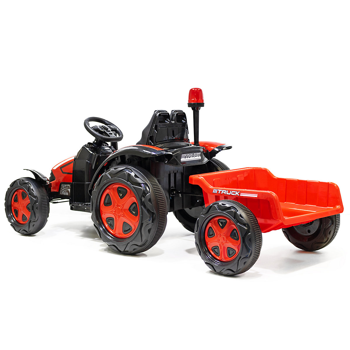 Ηλεκτρικό τρακτέρ Kidcars για παιδιά 2X30W 12V 7Ah 2.4G RC συμπεριλαμβανομένου τρέιλερ Πράσινο