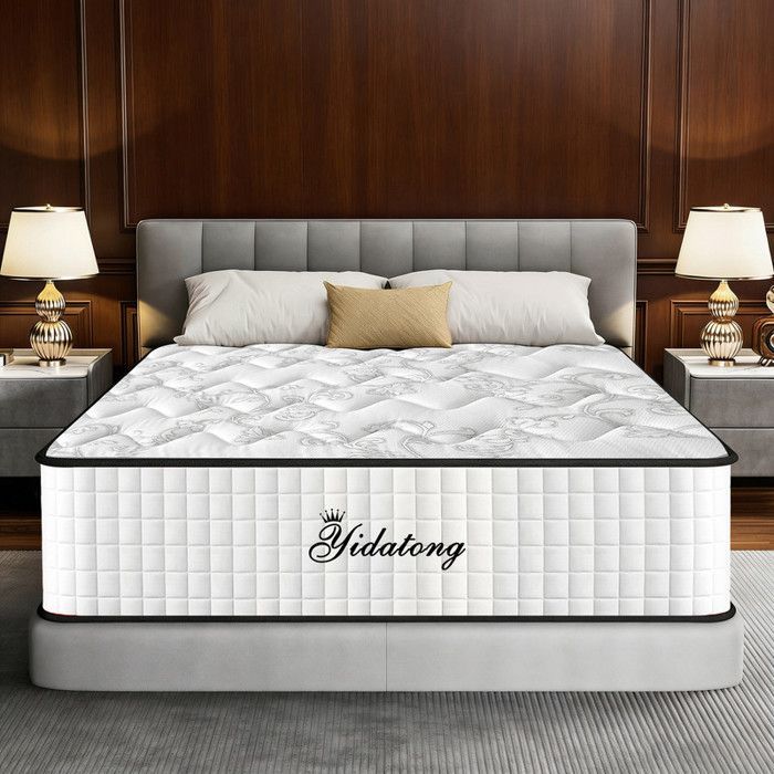 Colchón híbrido de 140x190 cm, extra grueso (30 cm), firme, soporte perfecto, con espuma viscoelástica, espuma de alta resiliencia y muelles.