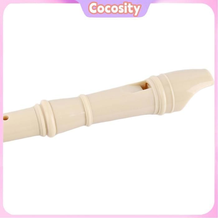 Flauta dulce Cocosity de 8 agujeros, clarinete ligero y portátil de ABS para instrumentos musicales, amarillo y blanco.
