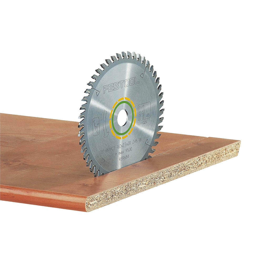 FESTOOL 216 mm 60-Zahn-Hartmetall-Sägeblatt zum Schneiden furnierter Platten