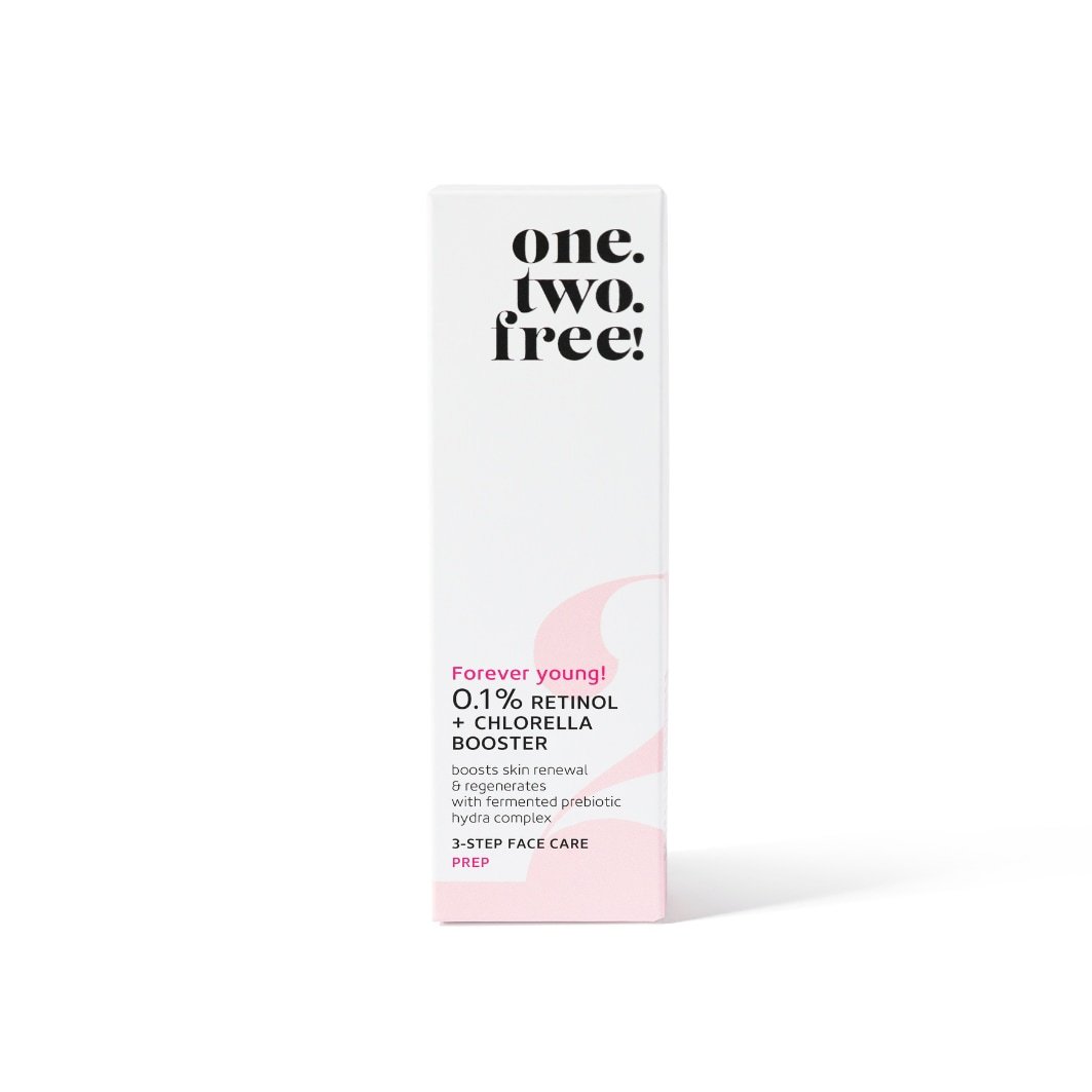 one.two.free! Sérum proti starnutiu s 0,1 % retinolu + posilňovač chlorelly – 20 ml