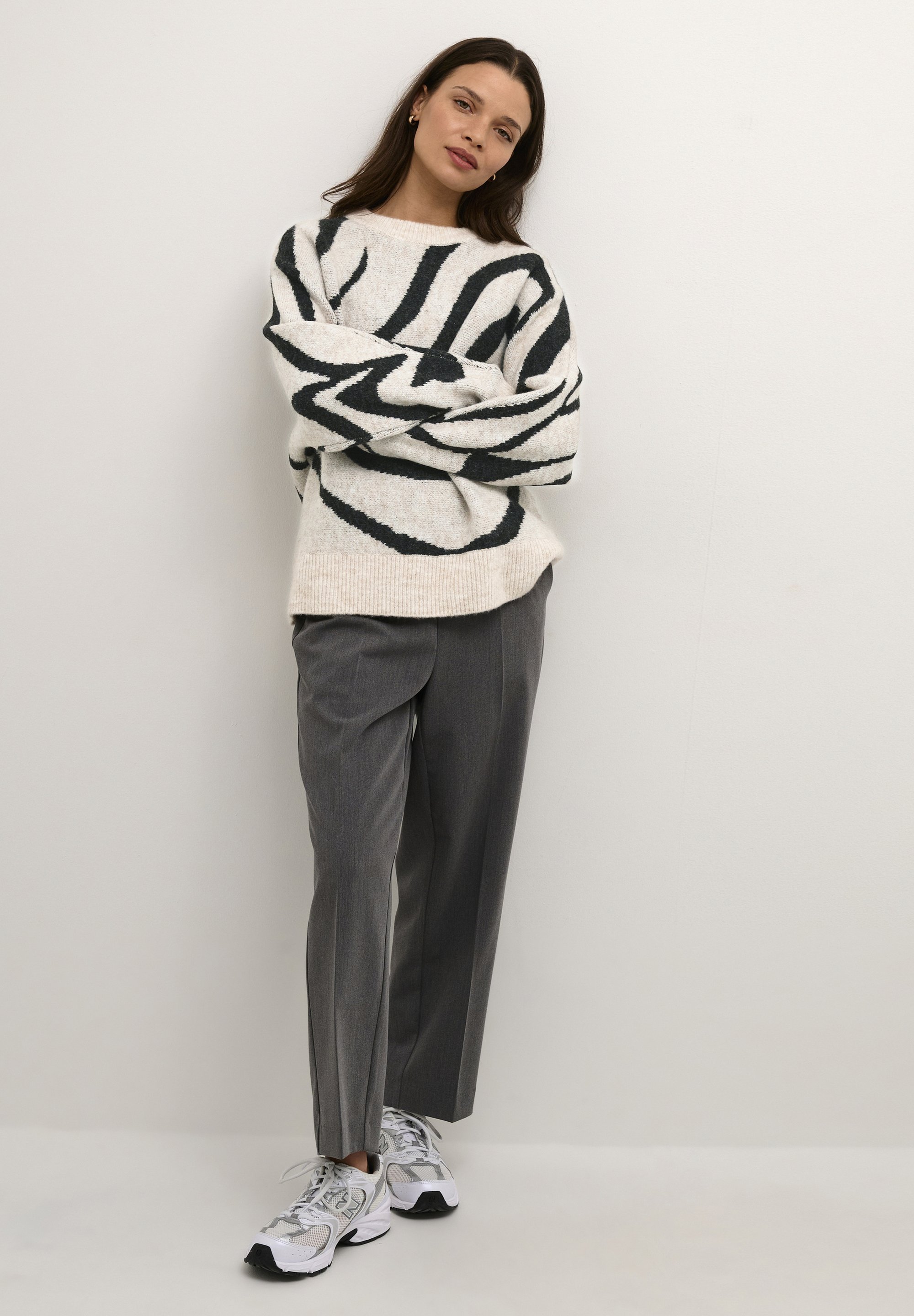 Kaffe KABIRTHE - Maglione - sabbia melange chiaro