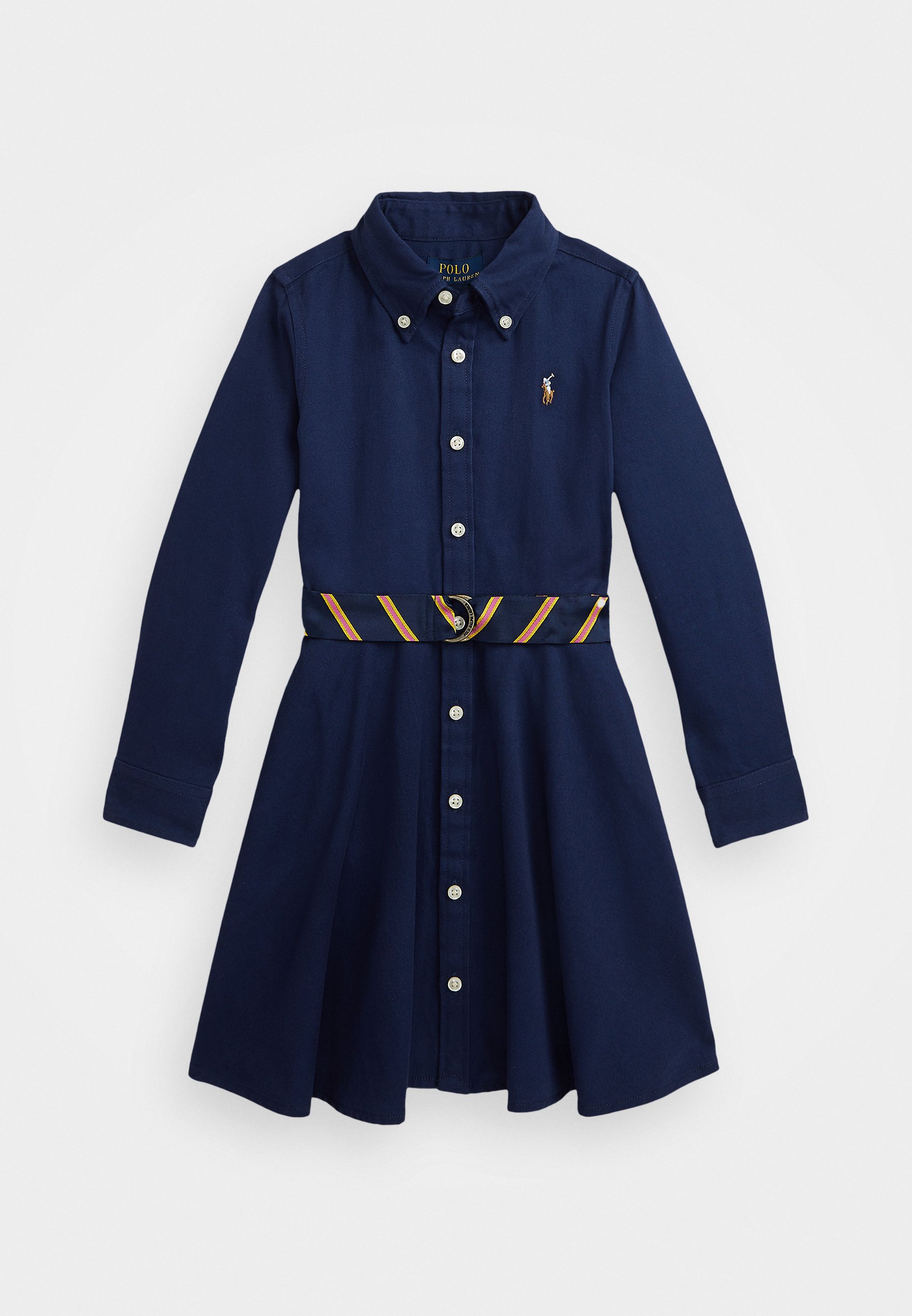 Polo Ralph Lauren katoenen chino jurk met riem - Overhemdjurk - Newport Navy