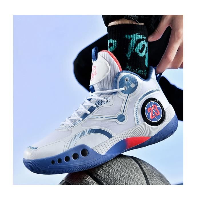 Baskets montante Garçon INSFITY - Chaussures de sport en maille Respirant Antidérapant Jogging - Bleu