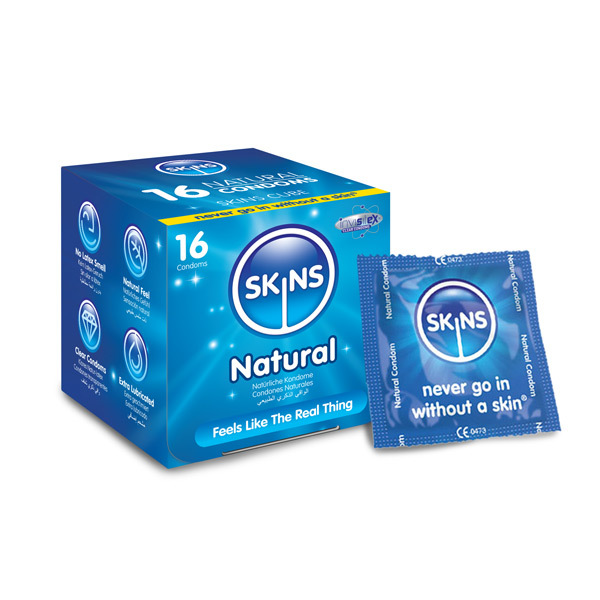 Skins Kondomit Natural Cube 16 kpl | Terveys | Superdrug